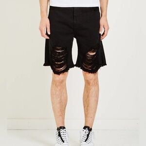 NWT Stampd Stretchy Distressed Shorts